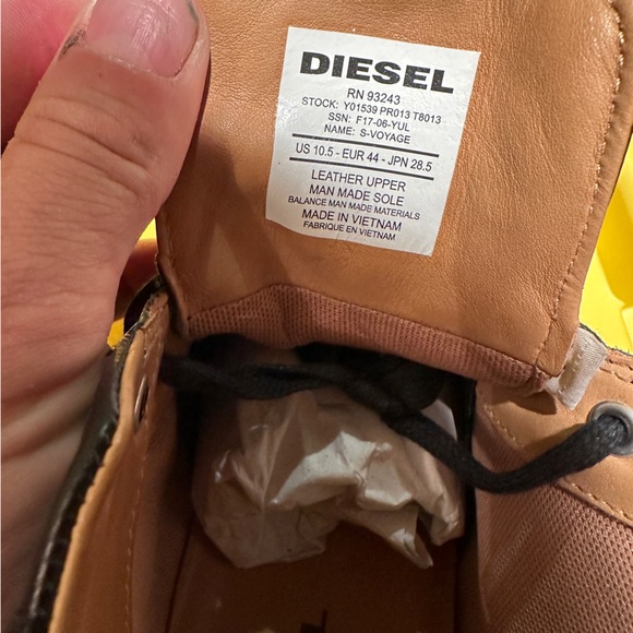 Men’s casual black diesel high top shoes - Picture 5 of 6